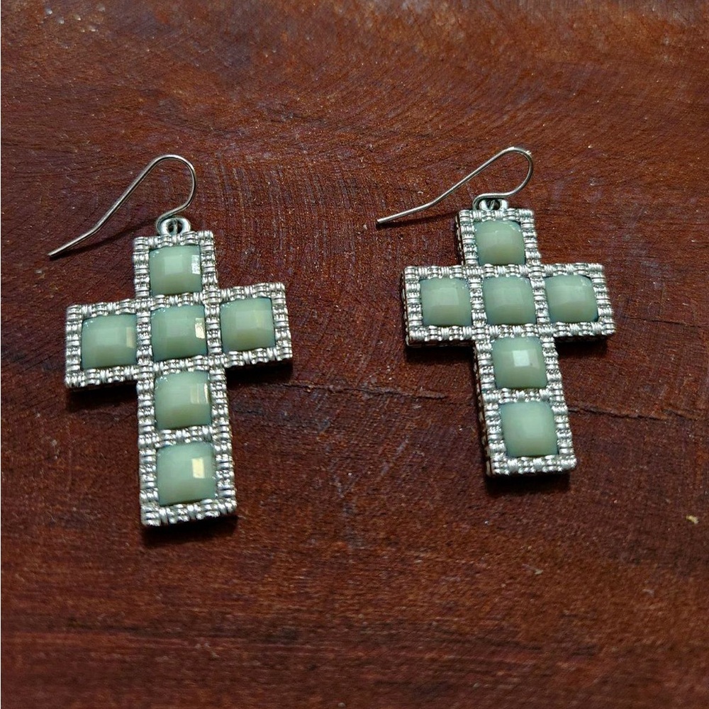 Dangle Cross Earrings